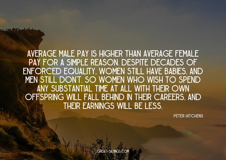 Average male pay is higher than average female pay for