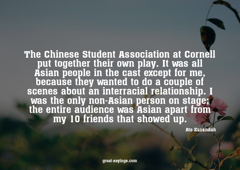 The Chinese Student Association at Cornell put together