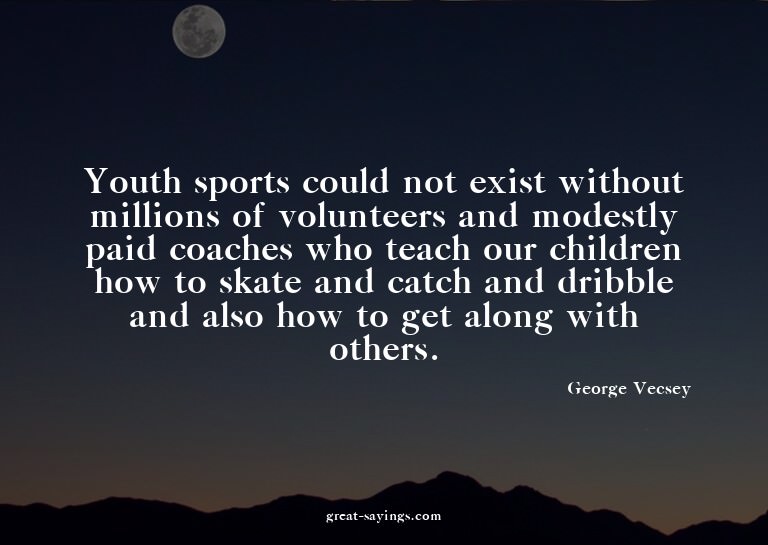 Youth sports could not exist without millions of volunt