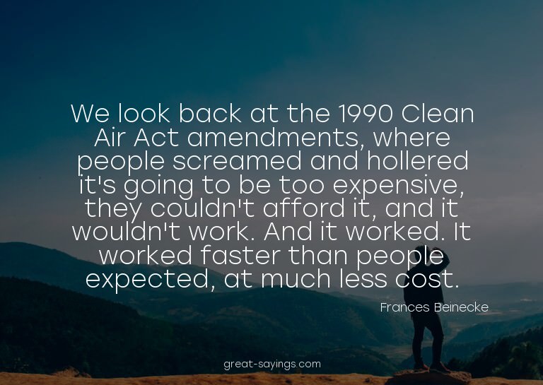 We look back at the 1990 Clean Air Act amendments, wher