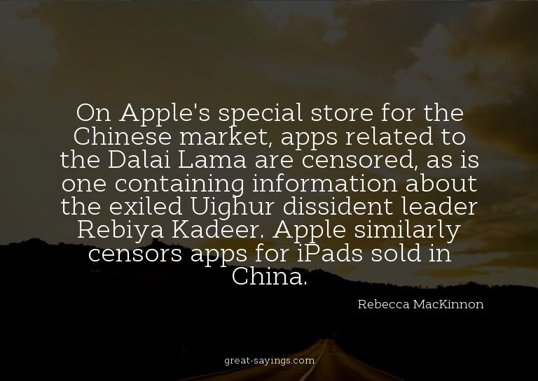 On Apple's special store for the Chinese market, apps r
