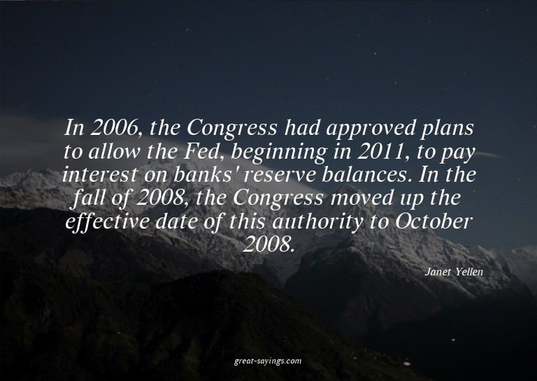 In 2006, the Congress had approved plans to allow the F