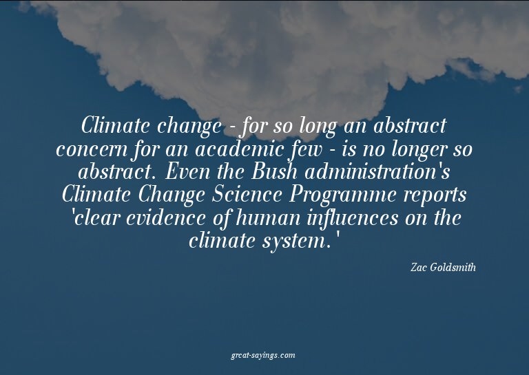 Climate change - for so long an abstract concern for an