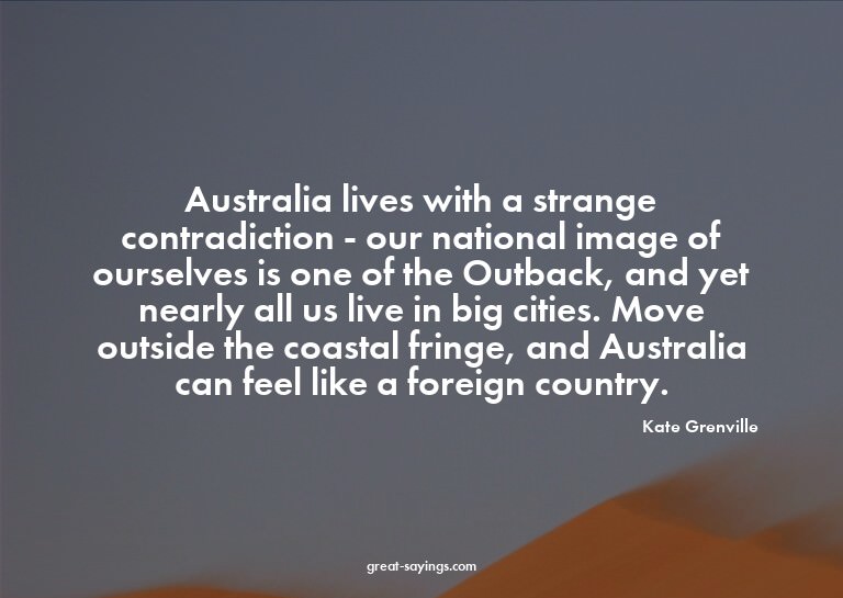 Australia lives with a strange contradiction - our nati