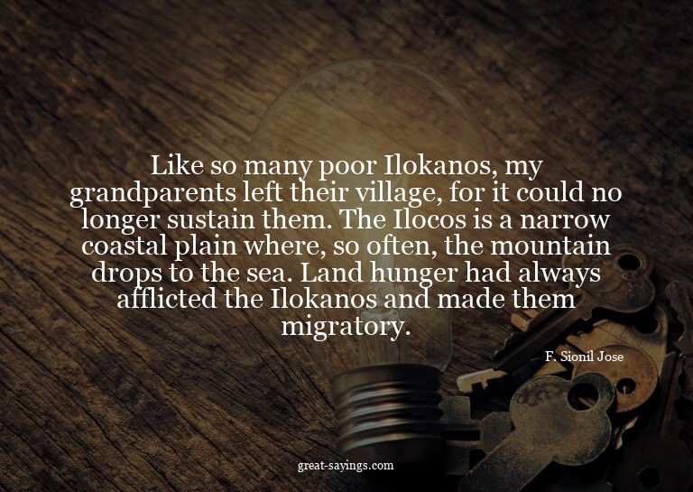 Like so many poor Ilokanos, my grandparents left their