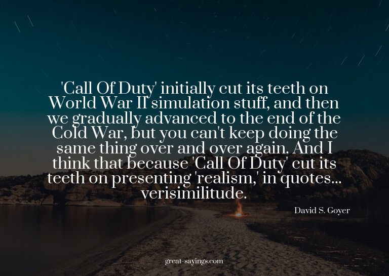 'Call Of Duty' initially cut its teeth on World War II