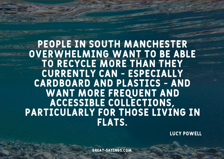 People in south Manchester overwhelming want to be able