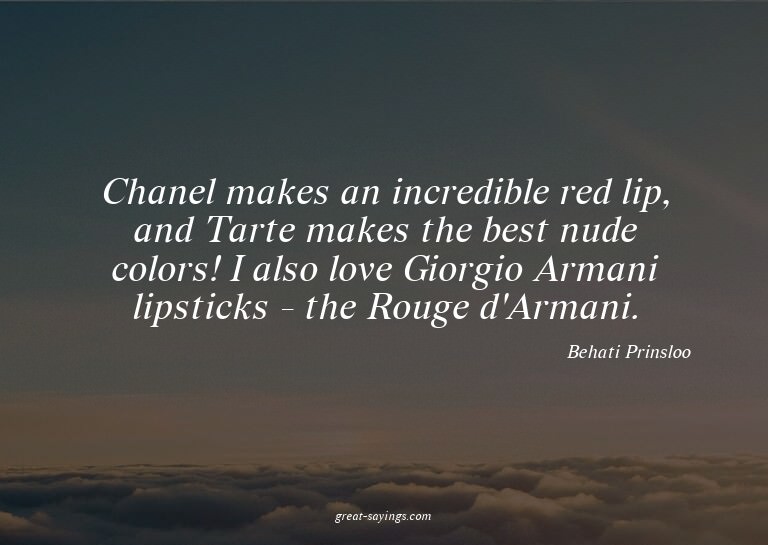 Chanel makes an incredible red lip, and Tarte makes the