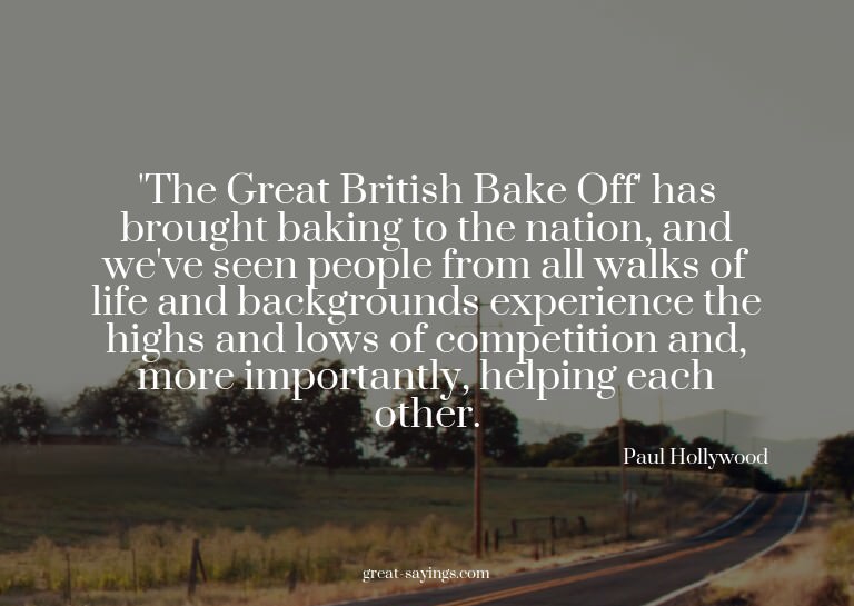 'The Great British Bake Off' has brought baking to the