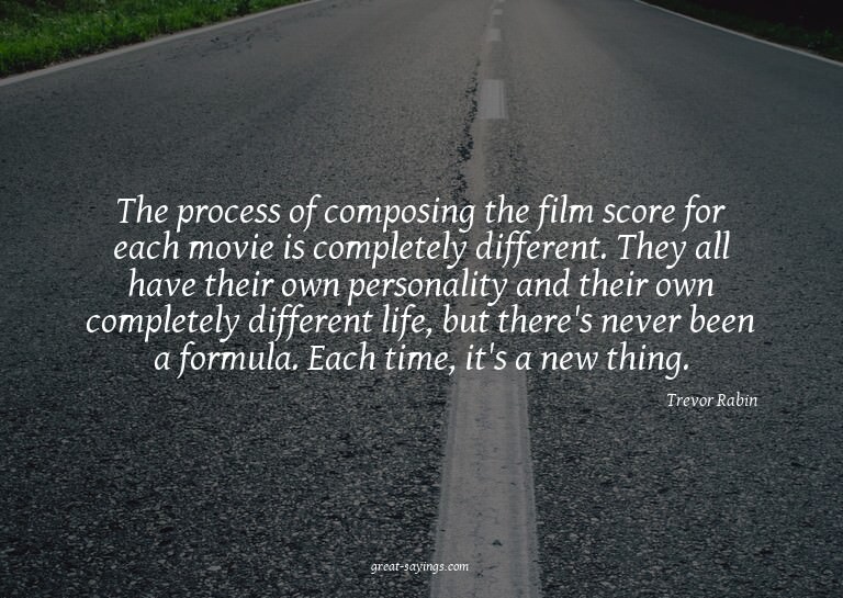 The process of composing the film score for each movie