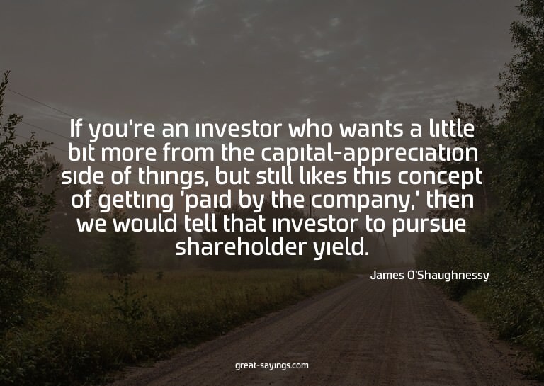 If you're an investor who wants a little bit more from