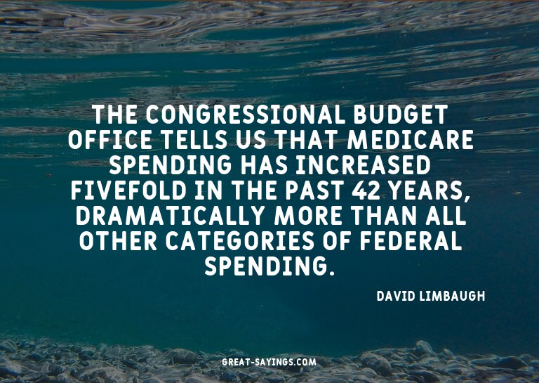 The Congressional Budget Office tells us that Medicare
