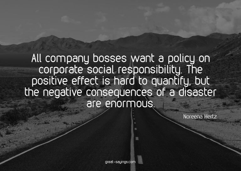 All company bosses want a policy on corporate social re