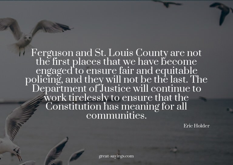 Ferguson and St. Louis County are not the first places