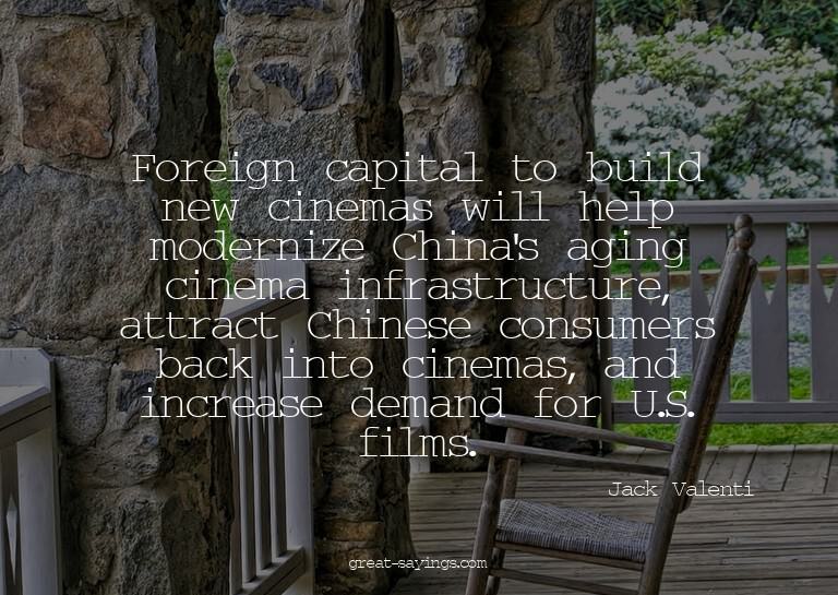 Foreign capital to build new cinemas will help moderniz