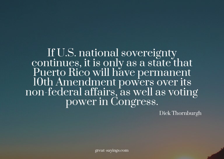 If U.S. national sovereignty continues, it is only as a