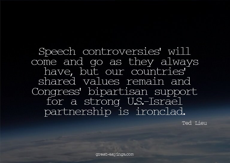 Speech controversies' will come and go as they always h