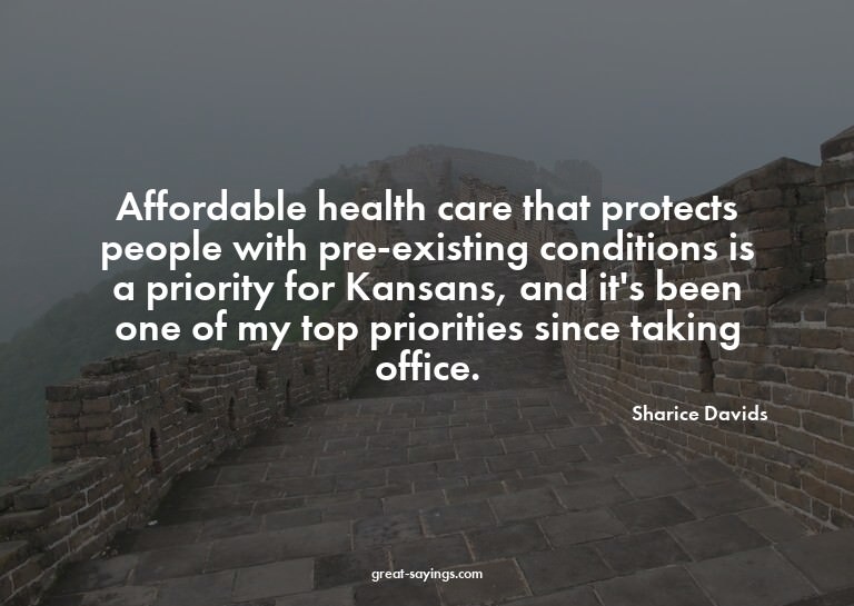Affordable health care that protects people with pre-ex