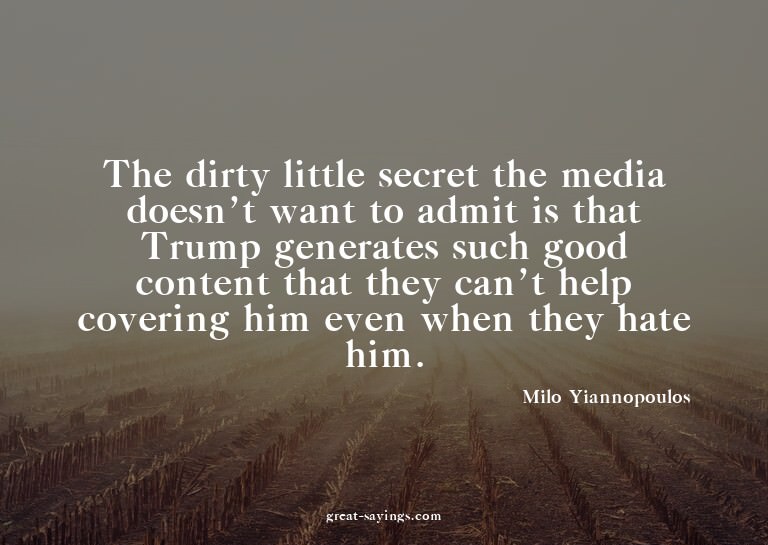 The dirty little secret the media doesn't want to admit