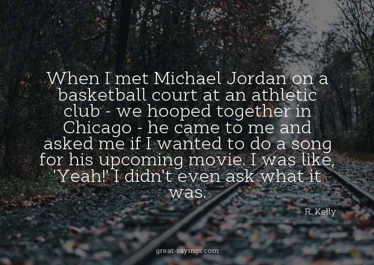 When I met Michael Jordan on a basketball court at an a