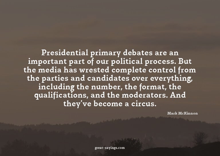 Presidential primary debates are an important part of o
