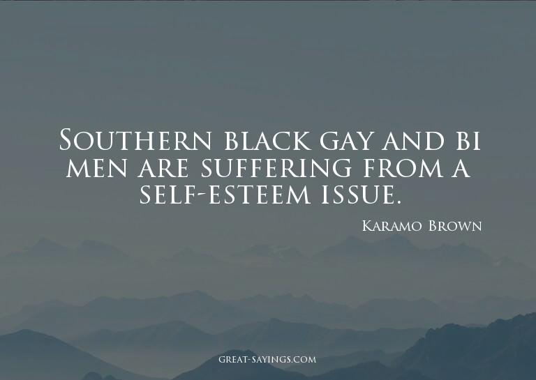 Southern black gay and bi men are suffering from a self