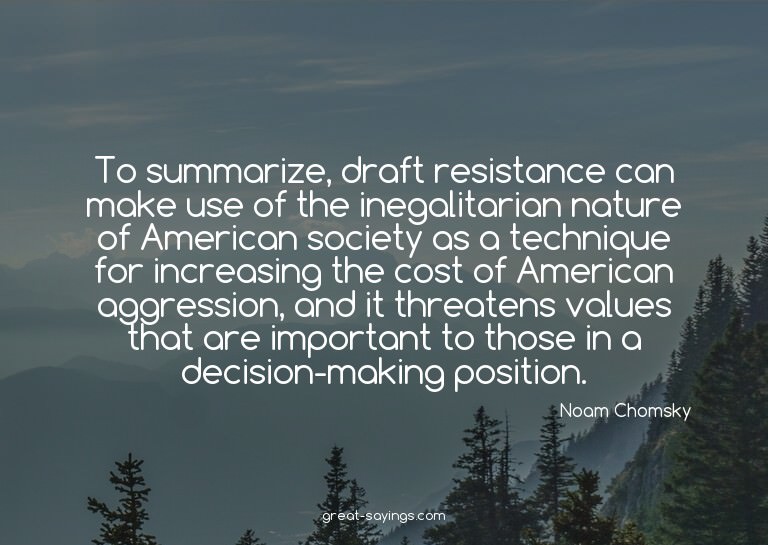To summarize, draft resistance can make use of the ineg