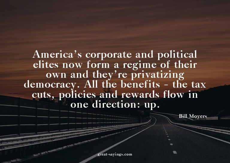 America's corporate and political elites now form a reg