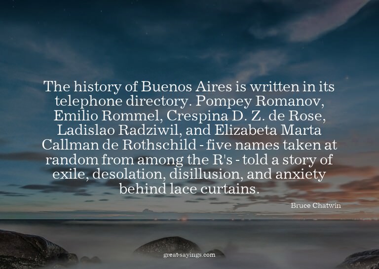 The history of Buenos Aires is written in its telephone