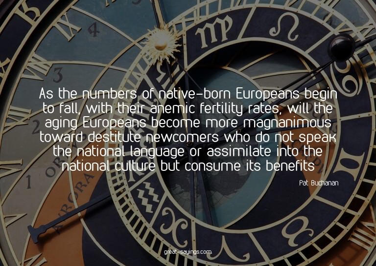 As the numbers of native-born Europeans begin to fall,
