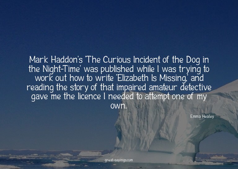 Mark Haddon's 'The Curious Incident of the Dog in the N