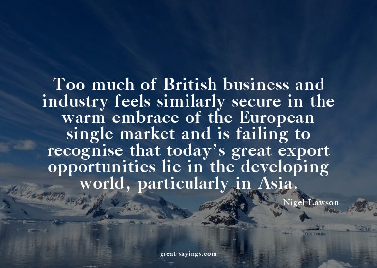 Too much of British business and industry feels similar