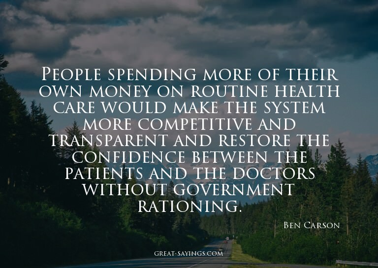 People spending more of their own money on routine heal