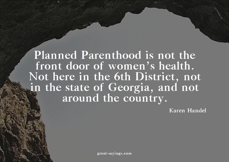 Planned Parenthood is not the front door of women's hea