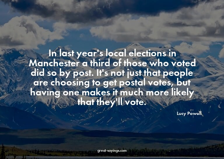 In last year's local elections in Manchester a third of