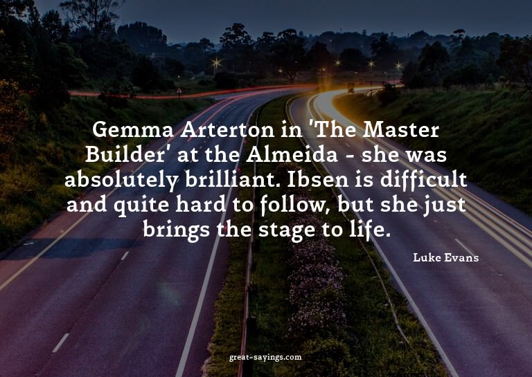 Gemma Arterton in 'The Master Builder' at the Almeida -