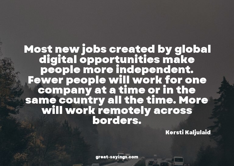 Most new jobs created by global digital opportunities m