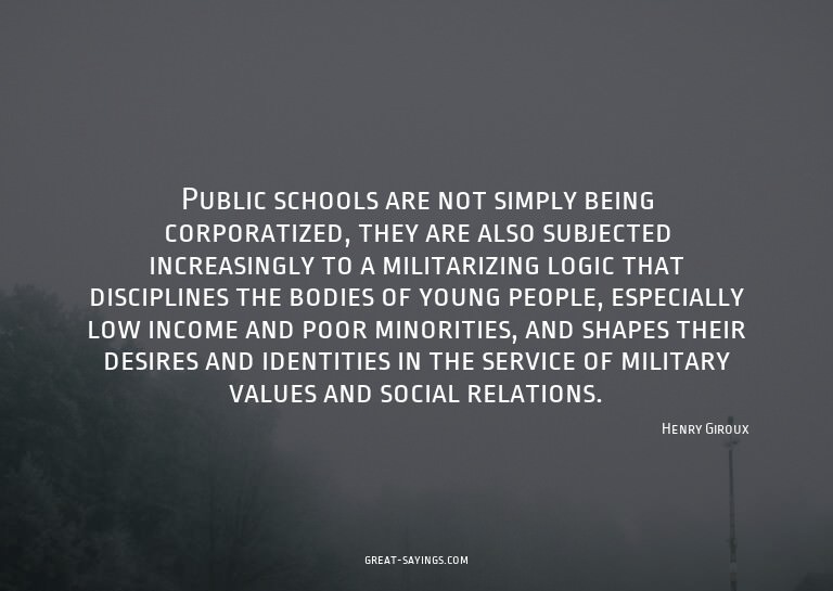 Public schools are not simply being corporatized, they