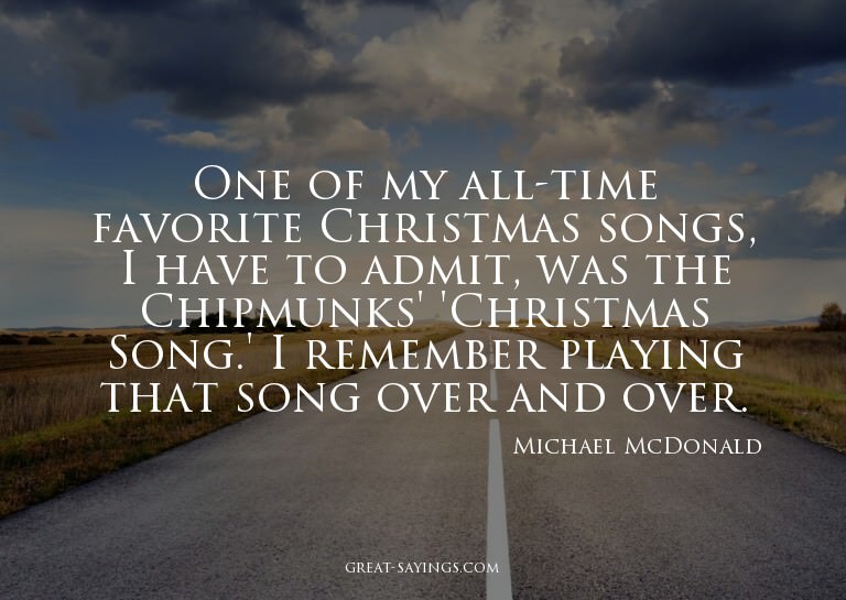 One of my all-time favorite Christmas songs, I have to