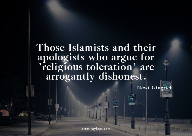 Those Islamists and their apologists who argue for 'rel