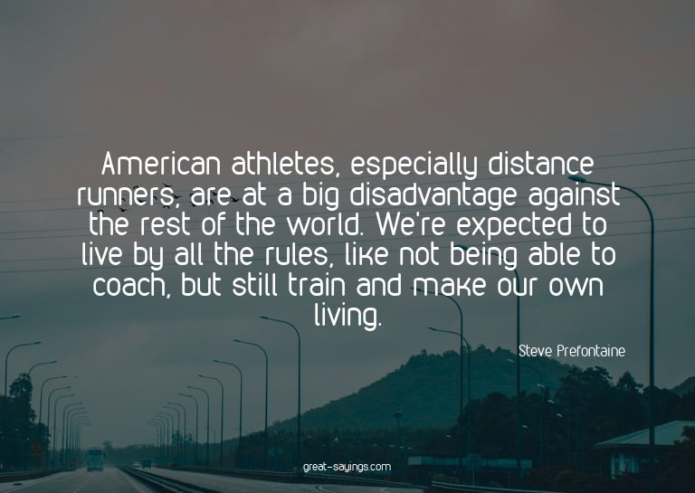 American athletes, especially distance runners, are at