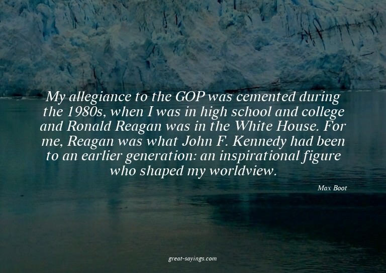 My allegiance to the GOP was cemented during the 1980s,