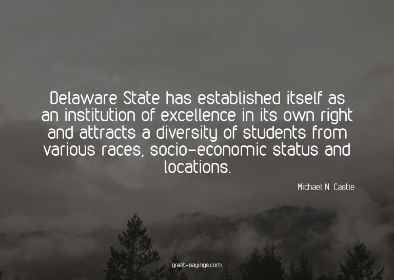 Delaware State has established itself as an institution