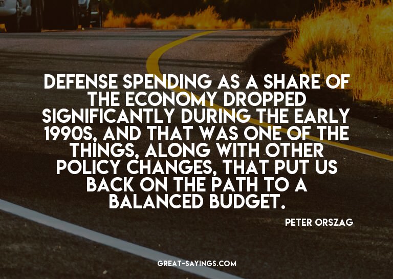 Defense spending as a share of the economy dropped sign