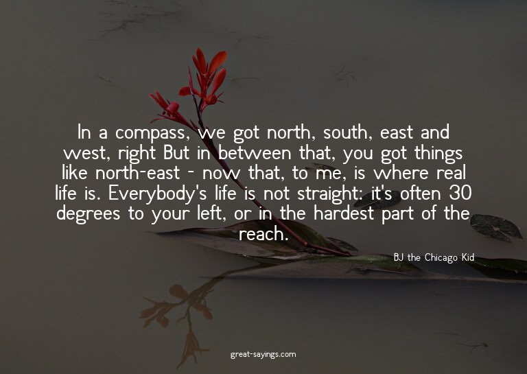 In a compass, we got north, south, east and west, right