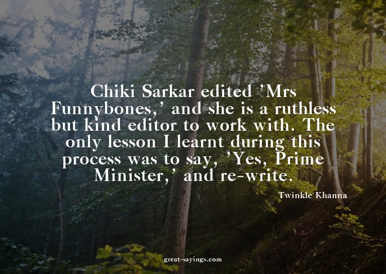 Chiki Sarkar edited 'Mrs Funnybones,' and she is a ruth