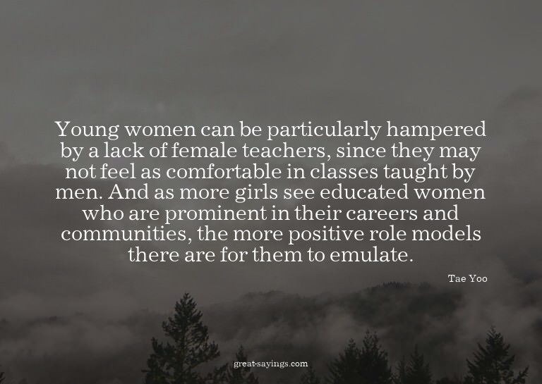 Young women can be particularly hampered by a lack of f