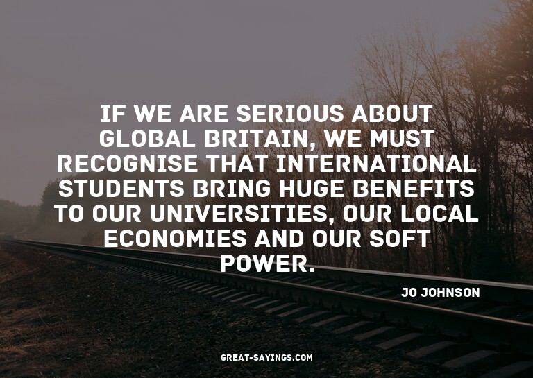 If we are serious about Global Britain, we must recogni