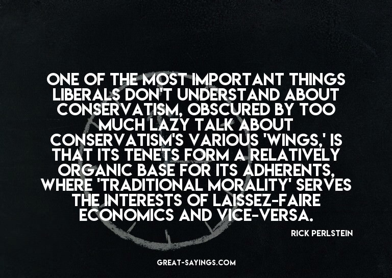 One of the most important things liberals don't underst