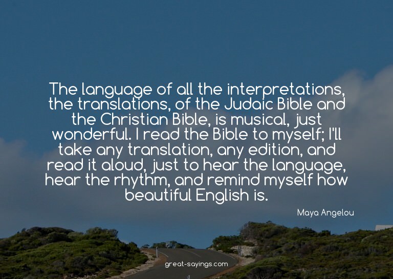The language of all the interpretations, the translatio